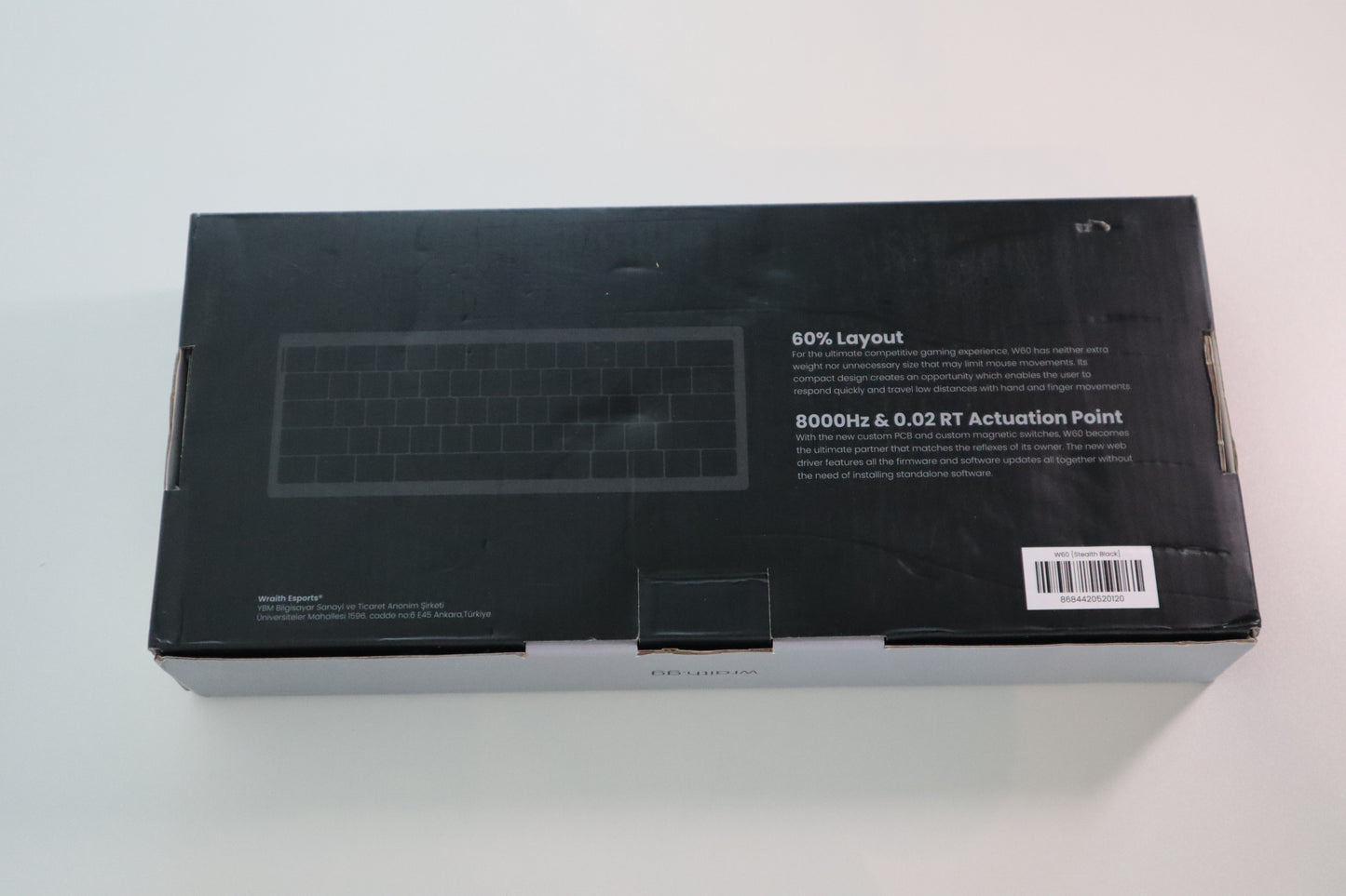 Wraith W60 Klavye (Manyetik Switch / HE) Siyah OUTLET 0201