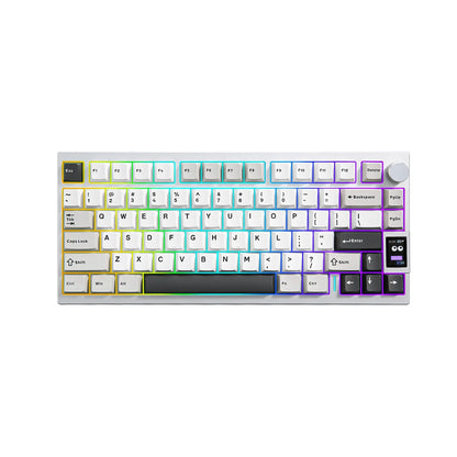 YUNZII AL80 QMK/VIA Alüminyum LCD Mekanik Klavye Gümüş / Cocoa Cream V2 OUTLET 0395