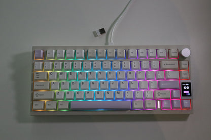 YUNZII AL80 QMK/VIA Alüminyum LCD Mekanik Klavye  Bej / Gateron Zero OUTLET 0403
