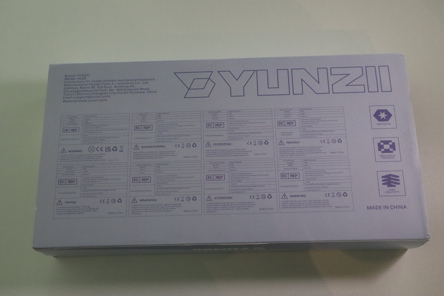 YUNZII AL80 QMK/VIA Alüminyum LCD Mekanik Klavye  Bej / Gateron Zero OUTLET 0403