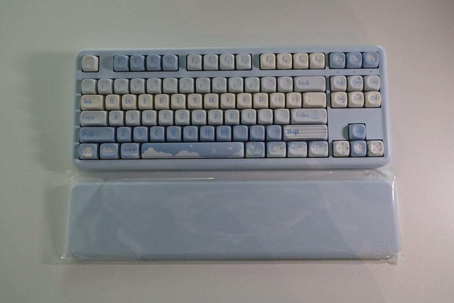YUNZII B87 Mekanik Klavye Mavi / Ayıcık Tema / Cocoa Cream V2 OUTLET 0202