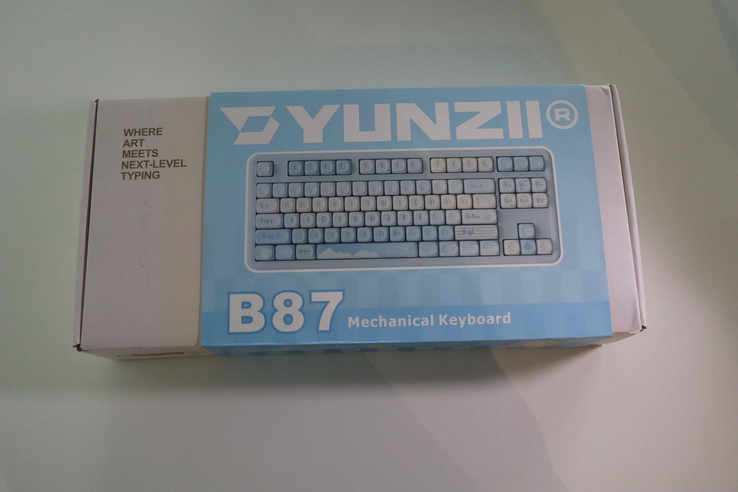 YUNZII B87 Mekanik Klavye Mavi / Ayıcık Tema / Cocoa Cream V2 OUTLET 0202