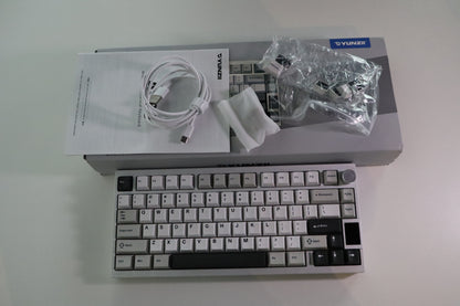 YUNZII AL80 QMK/VIA Alüminyum LCD Mekanik Klavye Gümüş / Cocoa Cream V2 OUTLET 0395