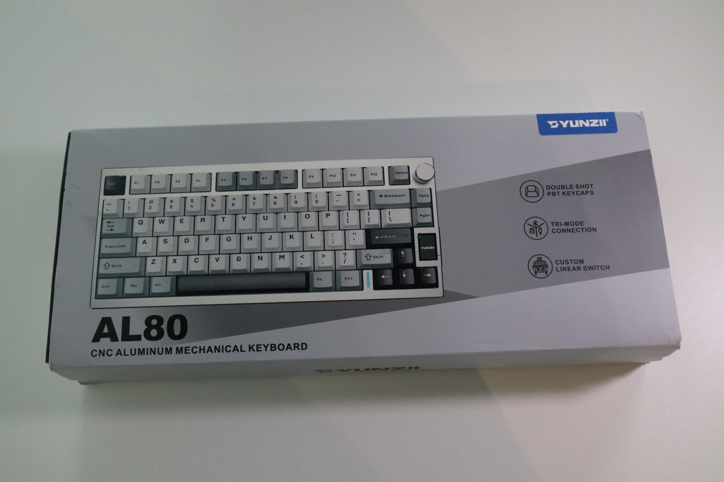 YUNZII AL80 QMK/VIA Alüminyum LCD Mekanik Klavye Gümüş / Cocoa Cream V2 OUTLET 0395