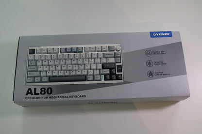 YUNZII AL80 QMK/VIA Alüminyum LCD Mekanik Klavye Gümüş / Cocoa Cream V2 OUTLET 0395