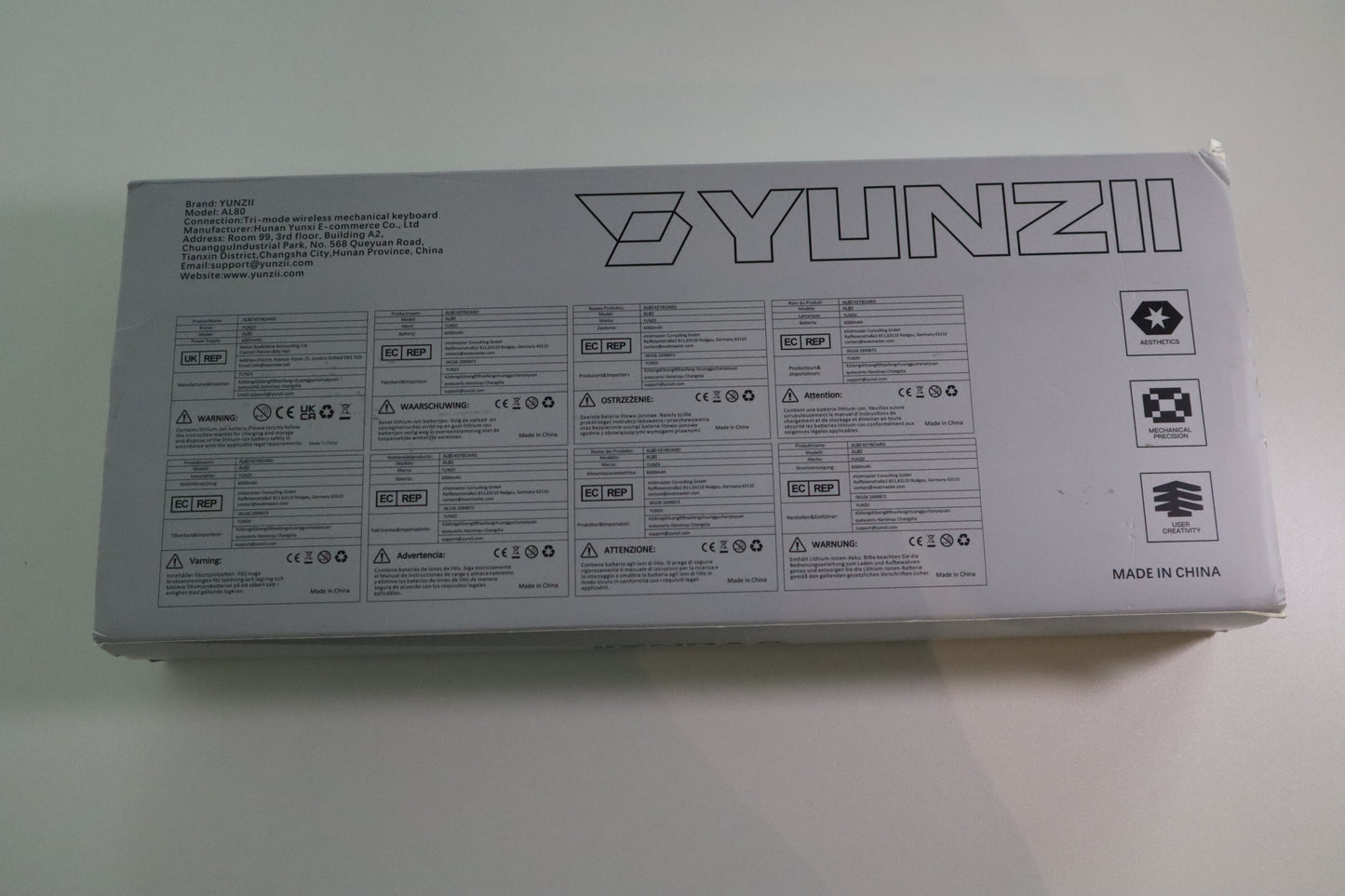 YUNZII AL80 QMK/VIA Alüminyum LCD Mekanik Klavye Gümüş / Cocoa Cream V2 OUTLET 0395