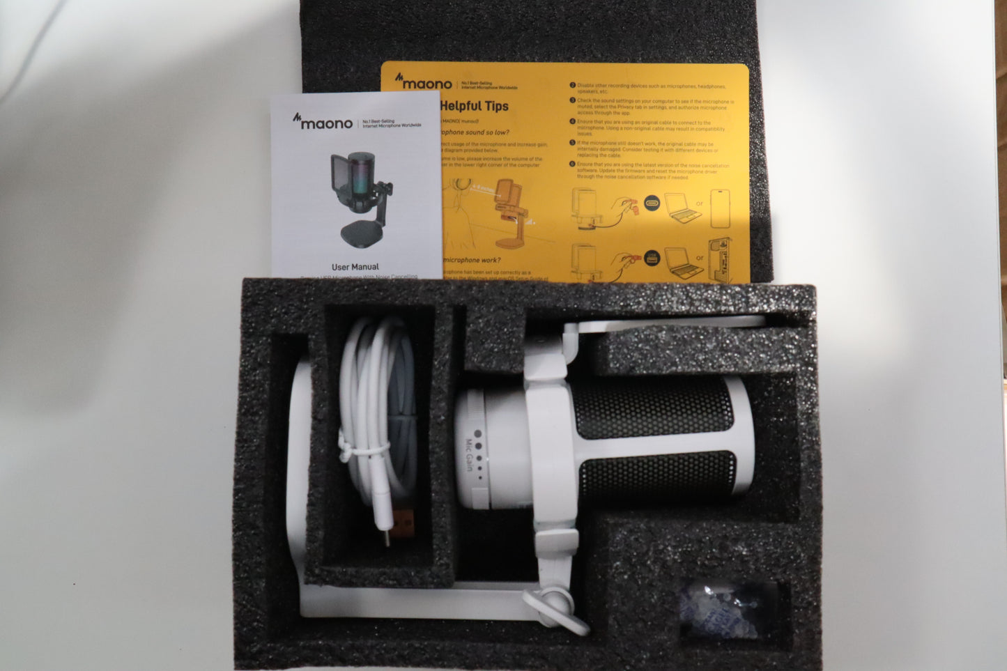 Maono DGM20 Condenser USB Mikrofon Beyaz OUTLET-0099