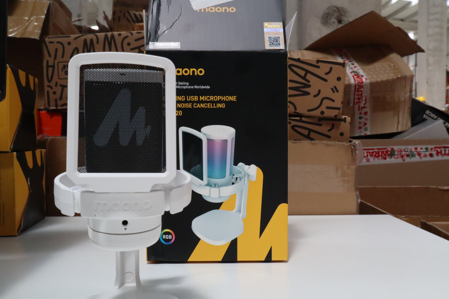 Maono DGM20 Condenser USB Mikrofon Beyaz OUTLET-0099